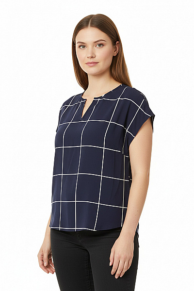 Vzorovaná  Halenka Modrá Shein Vel. L