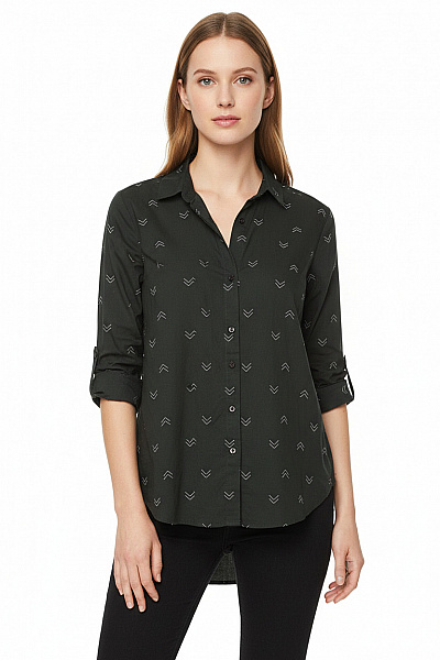 Esmara Vzorovaná Dámská Košile Zelená Vel. 38