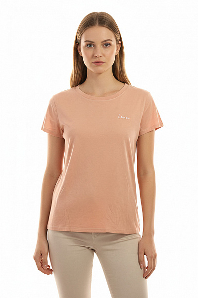 Jednoduché Dámské Tričko Růžové Vel. S