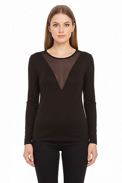  Halenka Jednobarevná Černá Shein Second Hand Vel. S