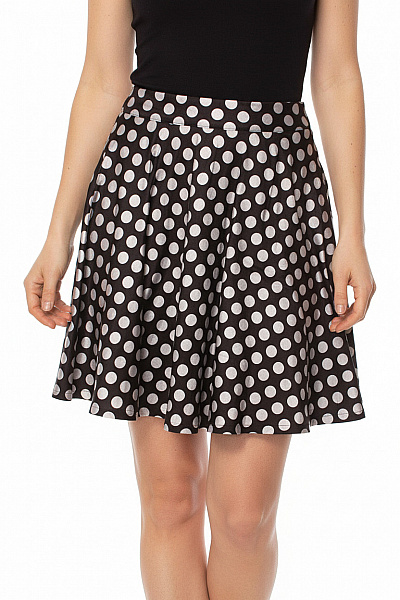 Dámská áčková Sukně S Puntíky černobílá Vel. L
