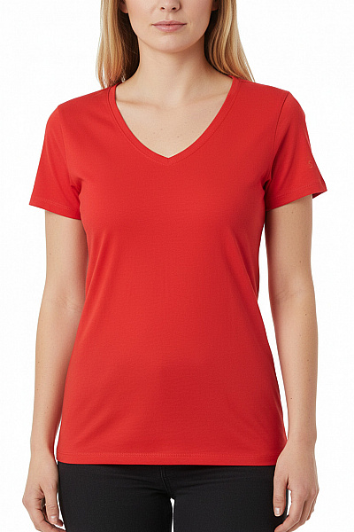 Jednoduché Dámské Tričko Červené Vel. M
