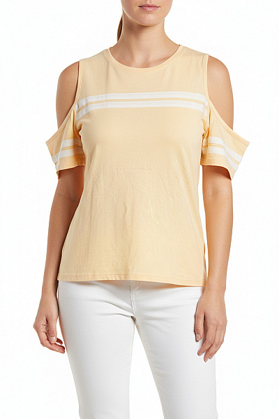 Jednoduché Dámské Tričko Oranžové FB SISTER Vel. XL