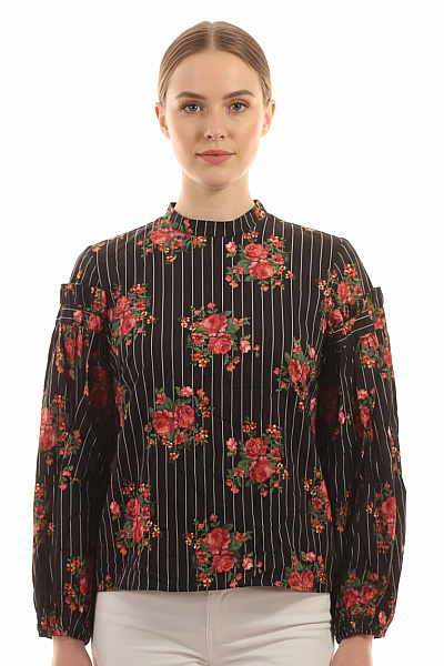 Vzorovaná  Halenka Černá Vel. 38