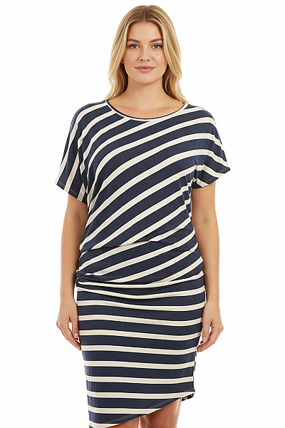 Tričkové  Šaty Modré