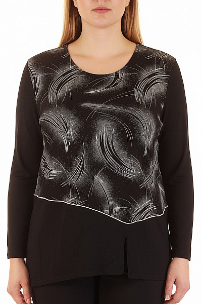 Halenka Černobílá Vel. XL