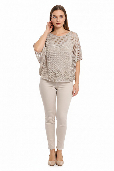  Halenka Pletená Vlněná Šedá Monari Vel. L