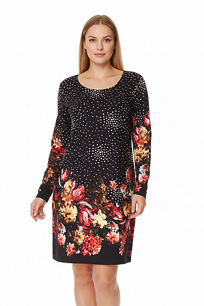  Šaty S Květinovým Potiskem Modré