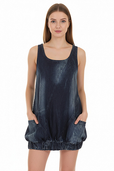  Halenka Jednobarevná Modrá Vel. XS