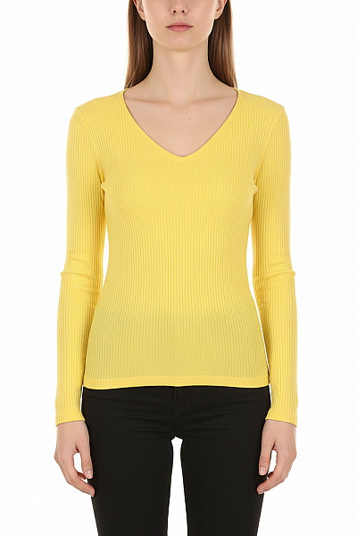 Jednoduché Dámské Tričko Žluté Vel. XS