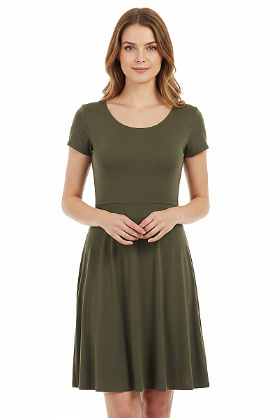 Tričkové  Šaty Zelené Vel. 40