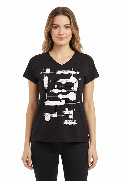 Dámské Tričko Černobílé BONPRIX