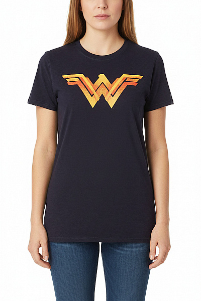 Dámské Tričko S Potiskem Modré Gildan Second Hand Vel. M