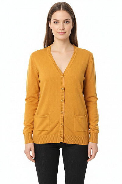 Dámský Cardigan Žlutý Vel. 38