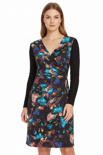  Šaty S Květinovým Potiskem Barevné Second Hand Vel. L/XL