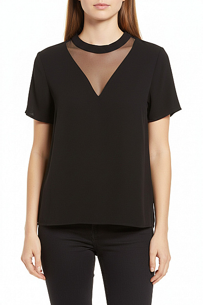 Jednoduché Dámské Tričko Černé VILA Vel. S