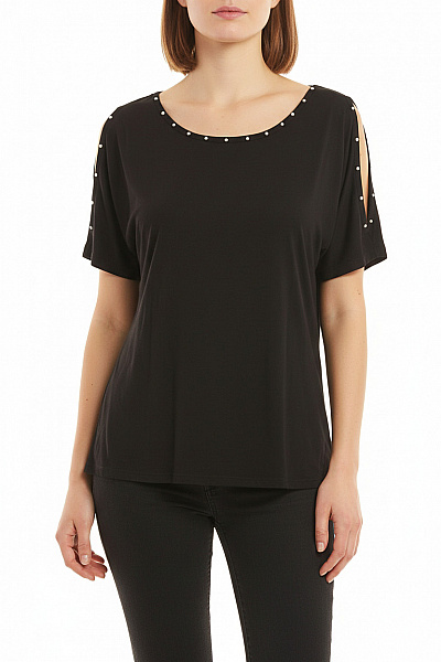 Jednoduché Dámské Tričko Černé Vel. M