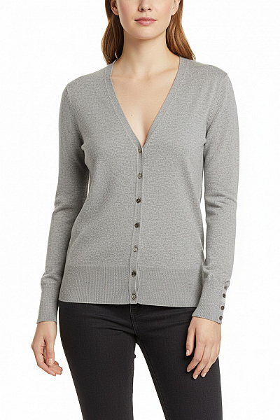 YESSICA Dámský Cardigan Šedý Second Hand Vel. L