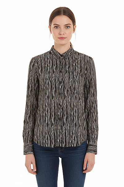 Dámská Košile Černobílá Sinsay Vel. XS