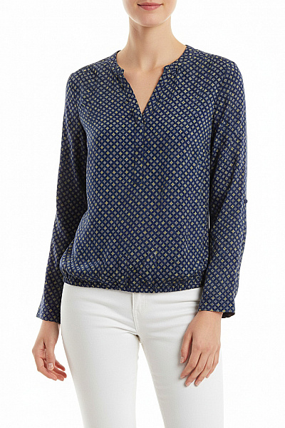 Vzorovaná  Halenka Modrá Tchibo Second Hand Vel. 38