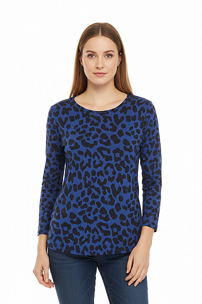 Dámské Tričko S Potiskem Modré Second Hand Vel. L