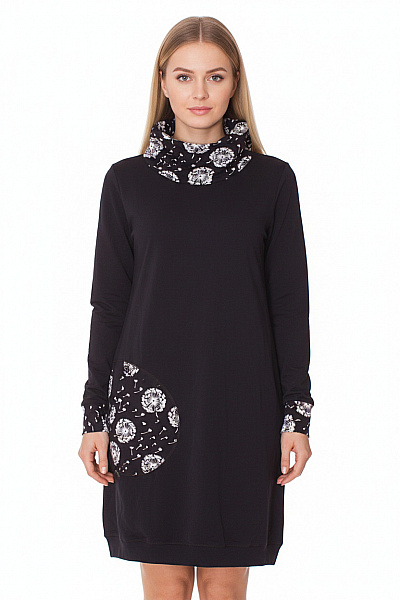  Mikinové Šaty Modré Second Hand Vel. M