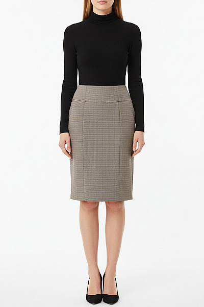 ATMOSPHERE Dámská Kostkovaná Pouzdrová Sukně Ke Kolenům Business Elegantní Vel. 36