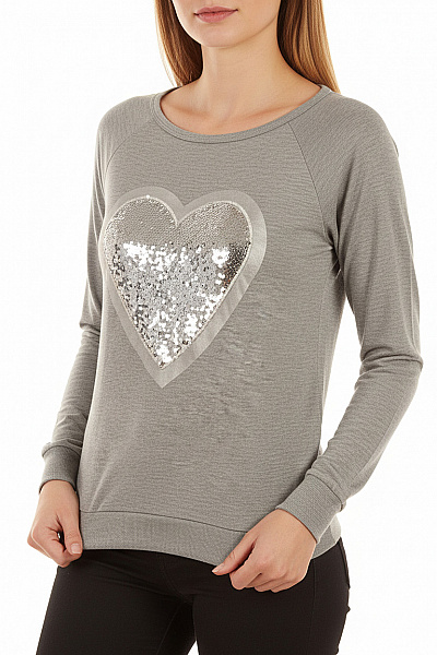 Dámské Tričko S Potiskem Šedé Vel. M