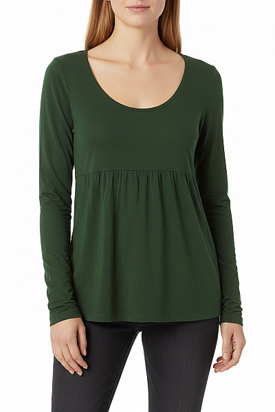 Jednoduché Dámské Tričko Zelené Vel. M