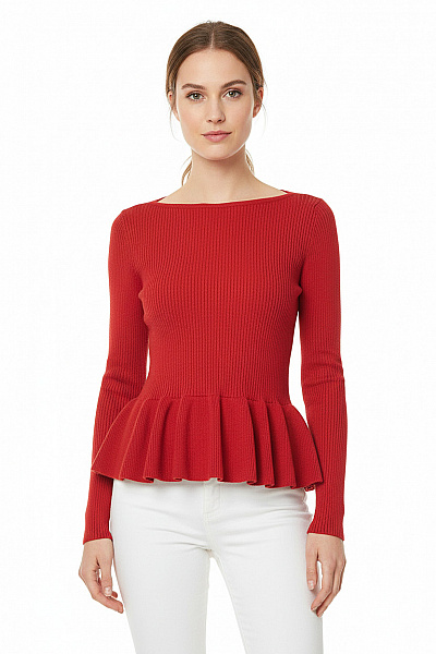 F&F  Halenka Pletená Červená