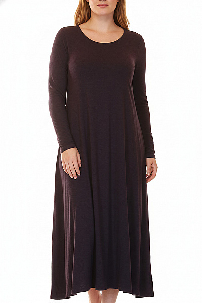 Dámské šaty S Dlouhým Rukávem Jednoduché Volnočasové Viskózové Velikost XXL
