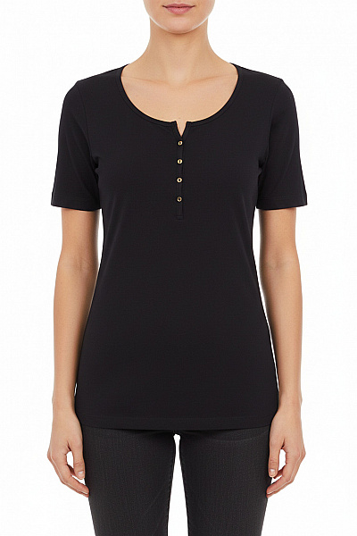 Jednoduché Dámské Tričko Modré Vel. M