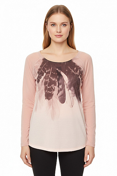 Dámské Tričko S Potiskem Růžové Orsay