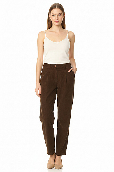 Teplé Dámské Kalhoty Zelené Second Hand