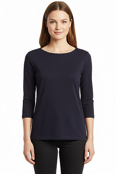 Jednoduché Dámské Tričko Modré Vel. 42