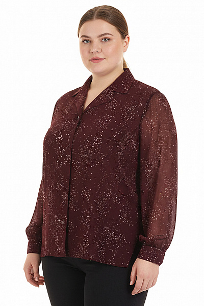 Dámská Košile Vínová Vel. XXL
