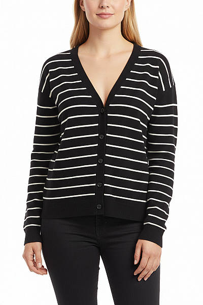 Vestino Dámský Cardigan Černobílý Vel. 36
