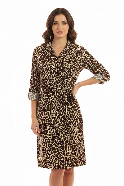 Páskové  Šaty Hnědé