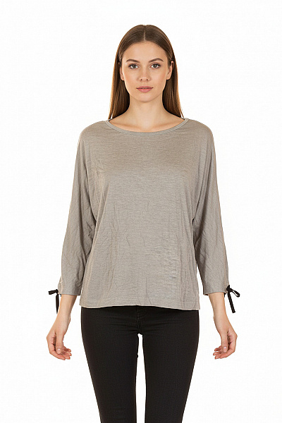 STRADIVARIUS Jednoduché Dámské Tričko Šedé Vel. S