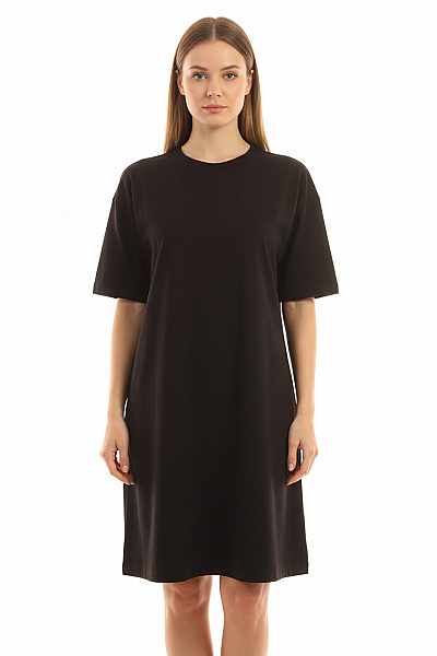 Reserved Tričkové  Šaty Černé Second Hand Vel. M