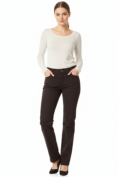 Dámské Kalhoty Rovné Modré LAFEI-NIER Vel. 28