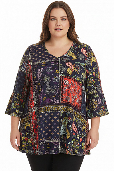 Vzorovaná  Halenka Barevná GEORGE. Vel. 52