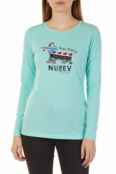 Dámské Tričko S Potiskem Modré Vel. L