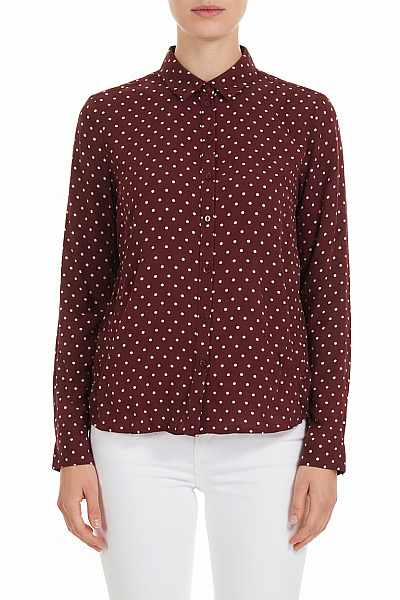 Vzorovaná Dámská Košile Vínová
