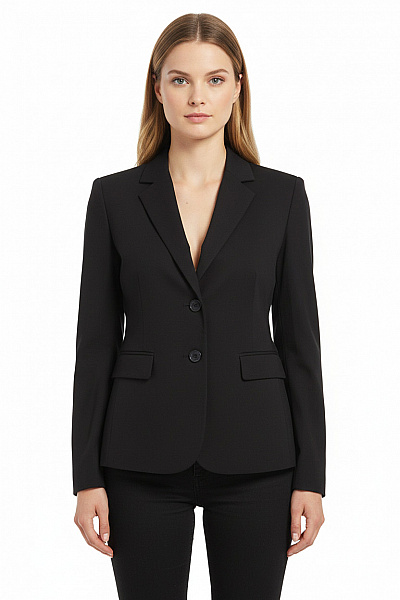 MORE & MORE Dámský Bavlněný černý Vypasovaný Blejzr Business Na Běžné Nošení Vel. 38