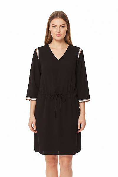 PROMOD Páskové  Šaty Černé