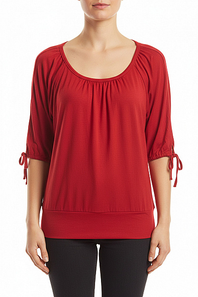 Jednoduché Dámské Tričko Červené Second Hand