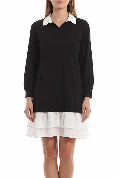 Tričkové  Šaty Černé