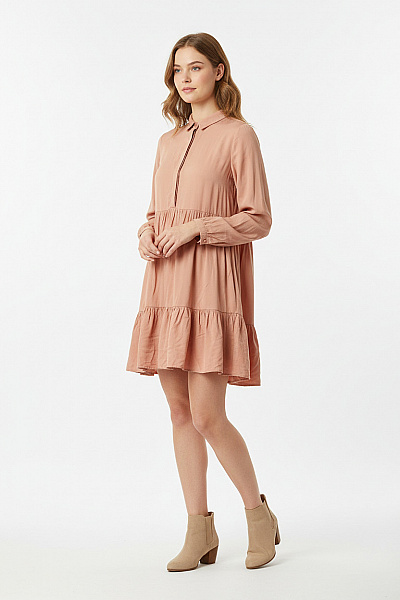 Košilové  Šaty Růžové VILA Second Hand Vel. 36