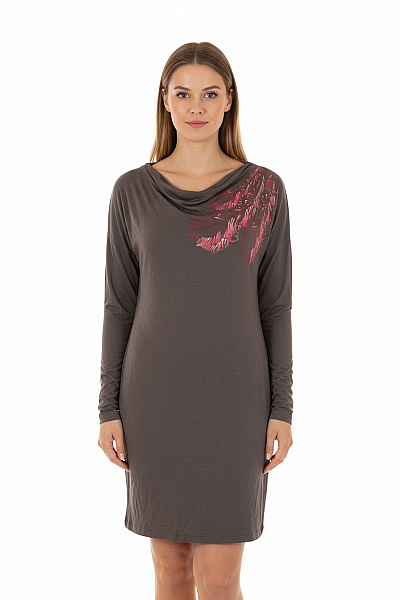 Tričkové  Šaty Šedé Second Hand Vel. L